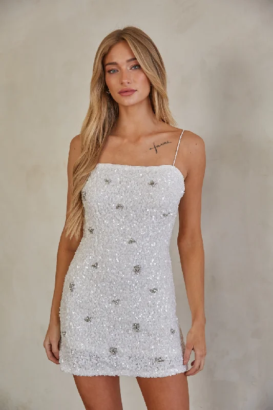 Mini dresses with patchwork designs for a unique style Lumi Sequin Bodycon Mini Dress Mini dresses with patchwork designs for a unique style Lumi Sequin Bodycon Mini Dress