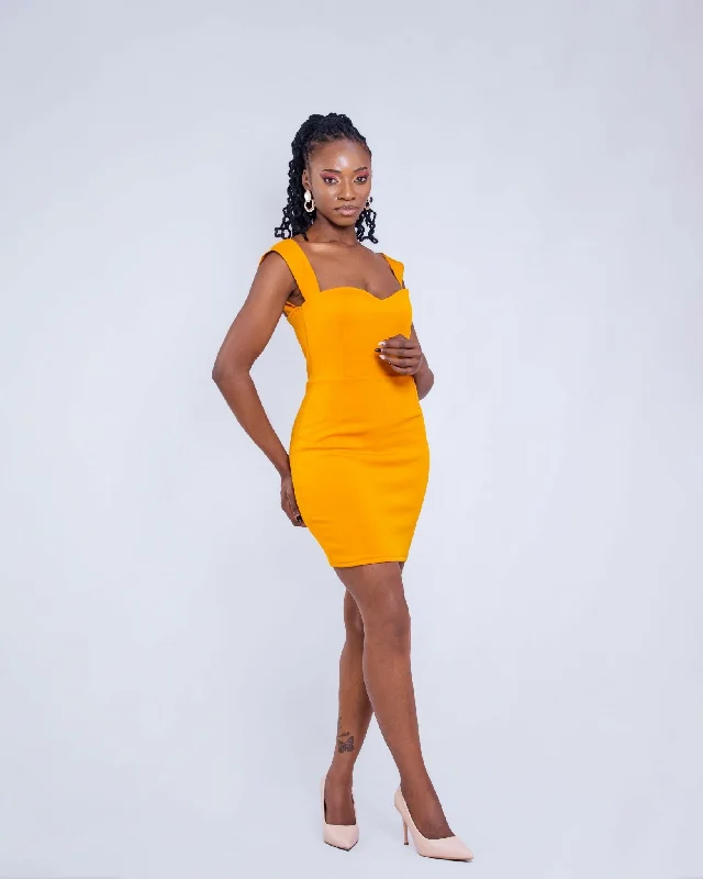 Mini dresses with pocket details for added functionality Da'Joy Fashions Spica Dress - Mustard Mini dresses with pocket details for added functionality Da'Joy Fashions Spica Dress - Mustard