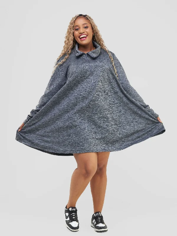Mini dresses with keyhole necklines Timyt Urban Wear -Zen Side Pocket Dress - Dark Grey Mini dresses with keyhole necklines Timyt Urban Wear -Zen Side Pocket Dress - Dark Grey