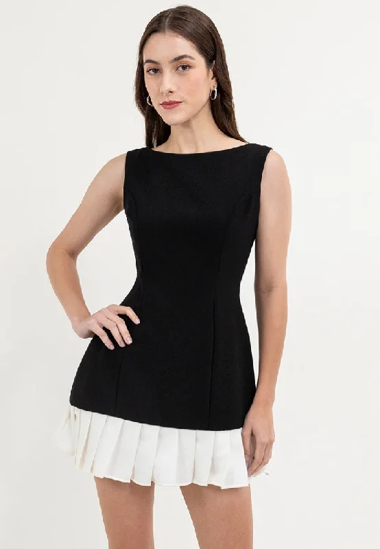 Mini dresses with asymmetric hems for a fashion - forward look Gabbi