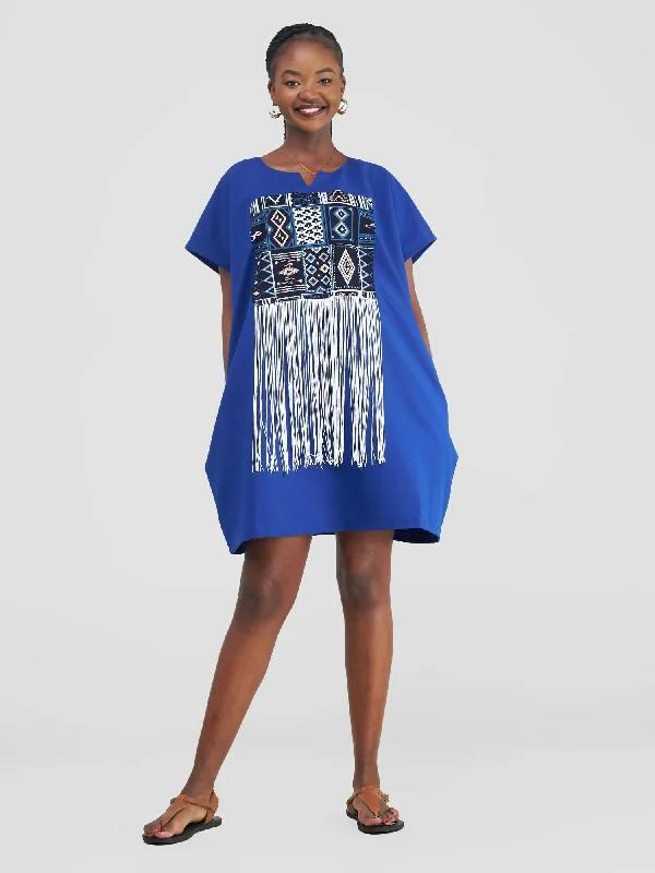 Mini dresses with off - the - shoulder styles Kadin Dress - Blue