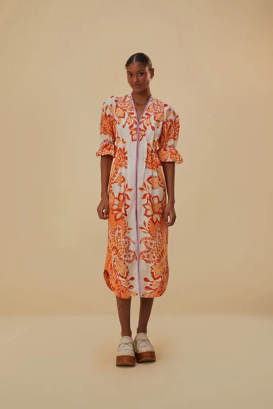 Midi dresses with geometric cutouts for a contemporary and edgy look Orange Aura V Neck Midi Dress Midi dresses with geometric cutouts for a contemporary and edgy look Orange Aura V Neck Midi Dress