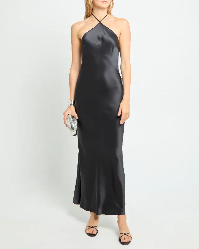 Midi dresses with ruffled bodices for a more pronounced feminine look Oakley Silk Dress