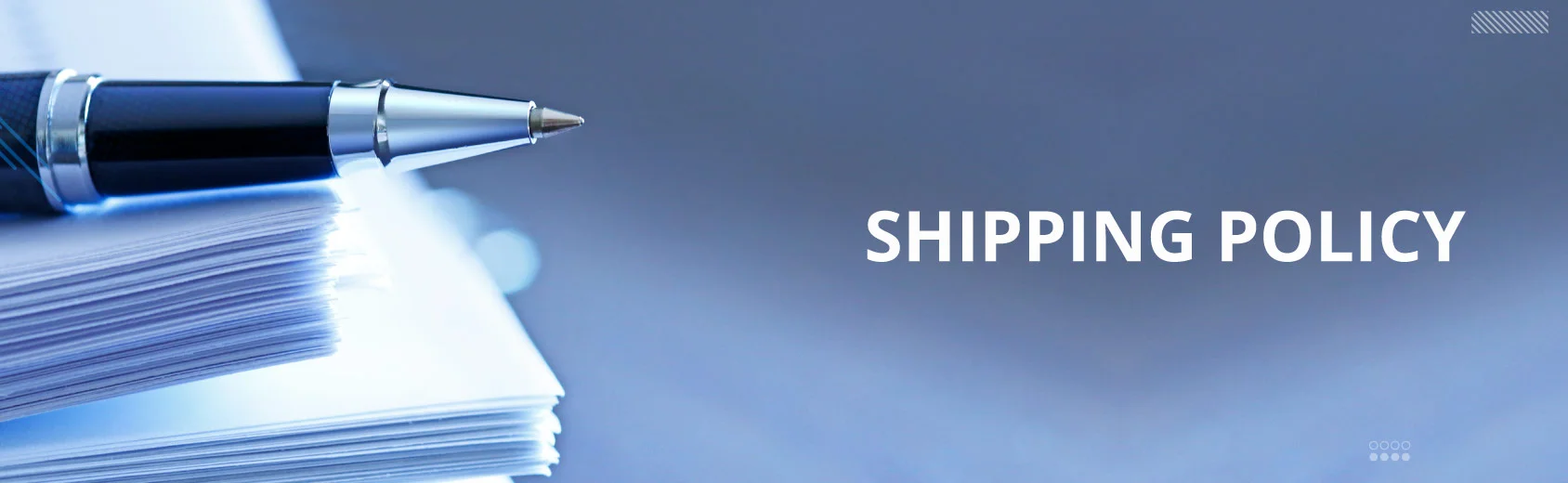 Shipping Policy We ship nationwide and internationally with trusted carriers.
