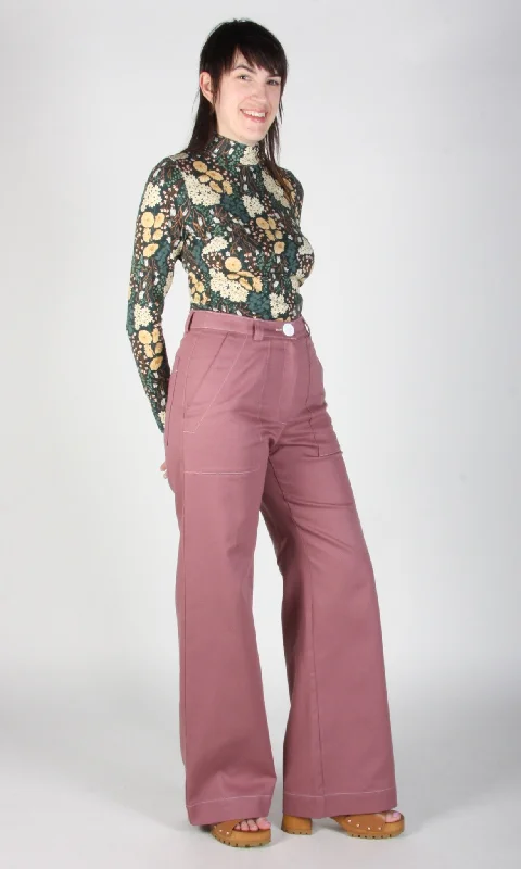 Bell - Bottom Style Women's Denim Pants with Embroidered DetailsBonxie Pant - Nightfall Rose Bell - Bottom Style Women's Denim Pants with Embroidered DetailsBonxie Pant - Nightfall Rose