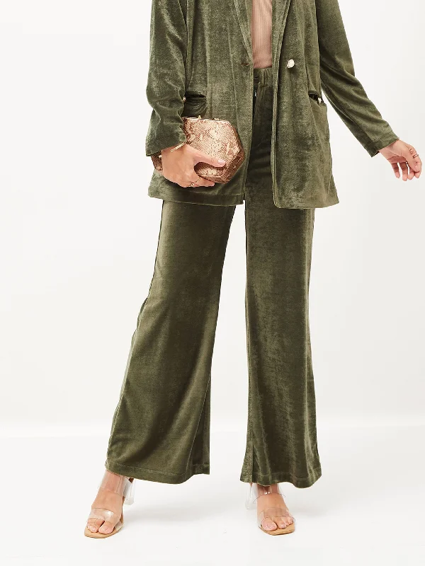 Skinny Fit Women's Leather Look Leggings for a Rocker VibeWomen Olive Velvet Bell Bottom Pants Skinny Fit Women's Leather Look Leggings for a Rocker VibeWomen Olive Velvet Bell Bottom Pants
