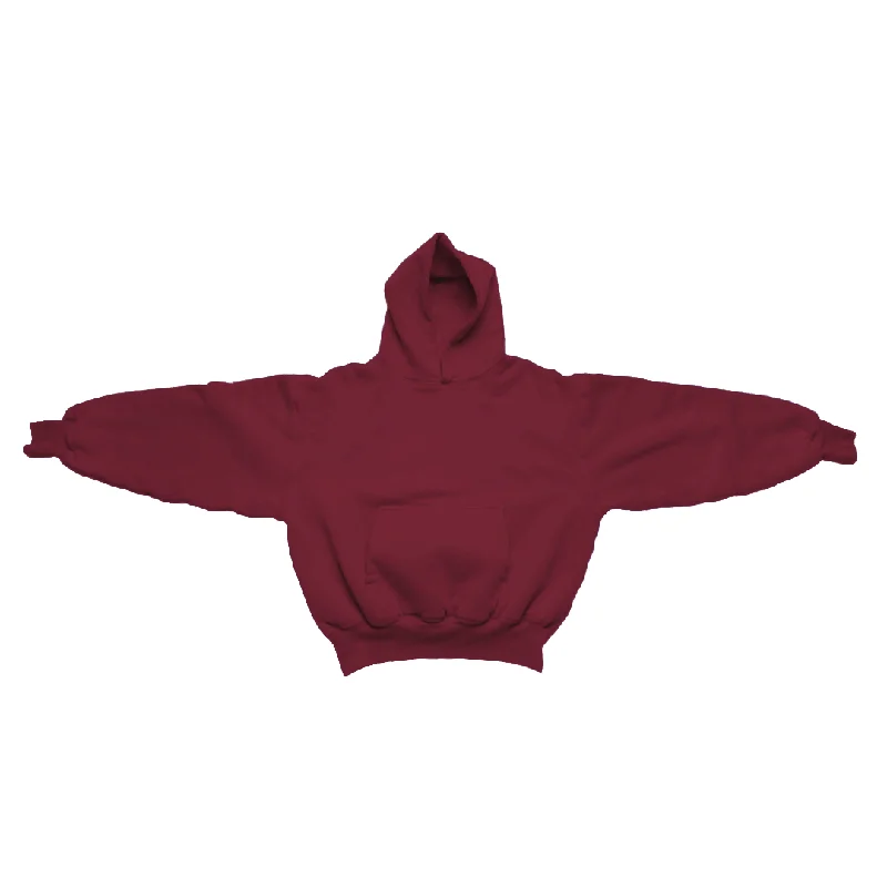 Women's sherpa - lined hoodie for extreme cold weather outdoor activities1800 GSM 'Wine Berry' Hoodie with CRDLCK™