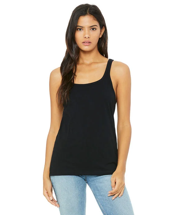 Women's sweatshirt with a mesh panel insert for breathability during workouts6488 - Bella + Canvas Ladies Relaxed Jersey Tank Top | Black Women's sweatshirt with a mesh panel insert for breathability during workouts6488 - Bella + Canvas Ladies Relaxed Jersey Tank Top | Black