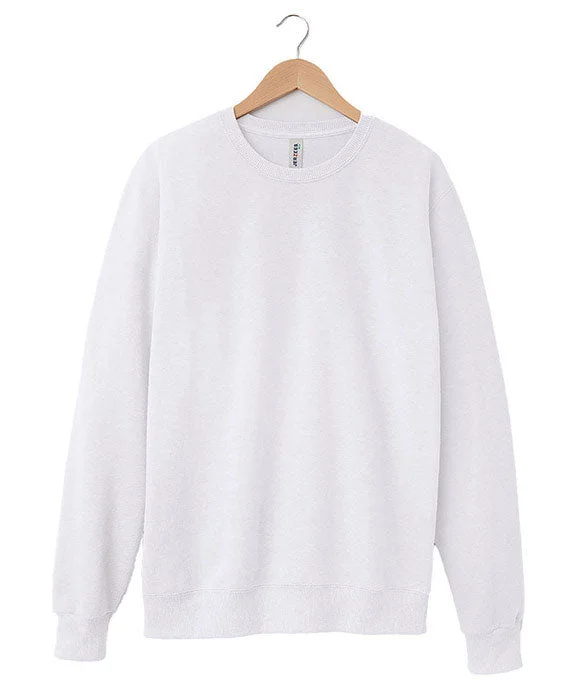 Women's cropped sweatshirt with a slogan graphic for a fun and expressive look701MR - Jerzees Unisex Eco™ Premium Blend Fleece Sweatshirt | White Women's cropped sweatshirt with a slogan graphic for a fun and expressive look701MR - Jerzees Unisex Eco™ Premium Blend Fleece Sweatshirt | White
