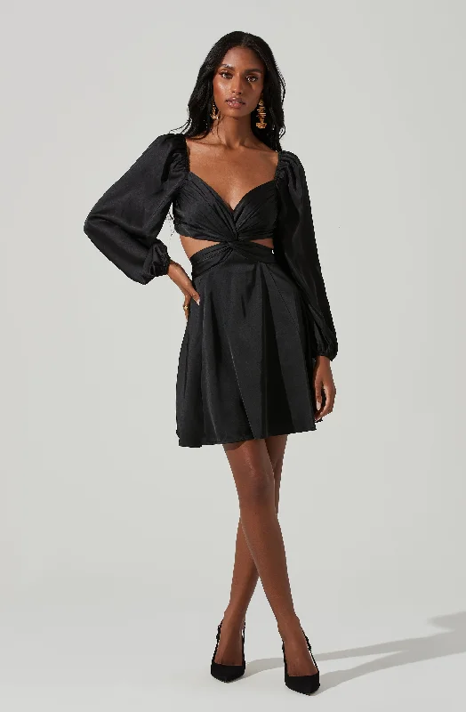 Backless Women Dress for a Sexy and Alluring Look at Evening EventsAnamaria Cutout Long Sleeve Mini Dress Backless Women Dress for a Sexy and Alluring Look at Evening EventsAnamaria Cutout Long Sleeve Mini Dress