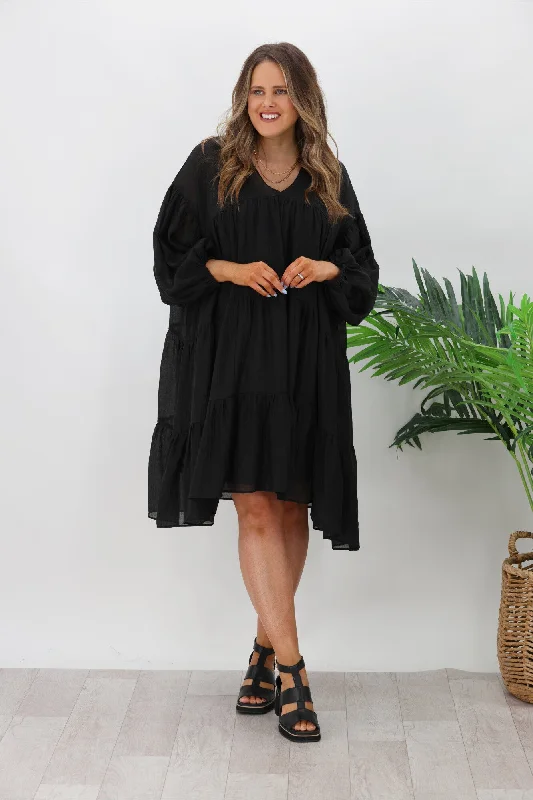 Mermaid - Style Women Dress with a Fitted Silhouette for Special OccasionsBrave+True Dahla Mini Dress Black Mermaid - Style Women Dress with a Fitted Silhouette for Special OccasionsBrave+True Dahla Mini Dress Black