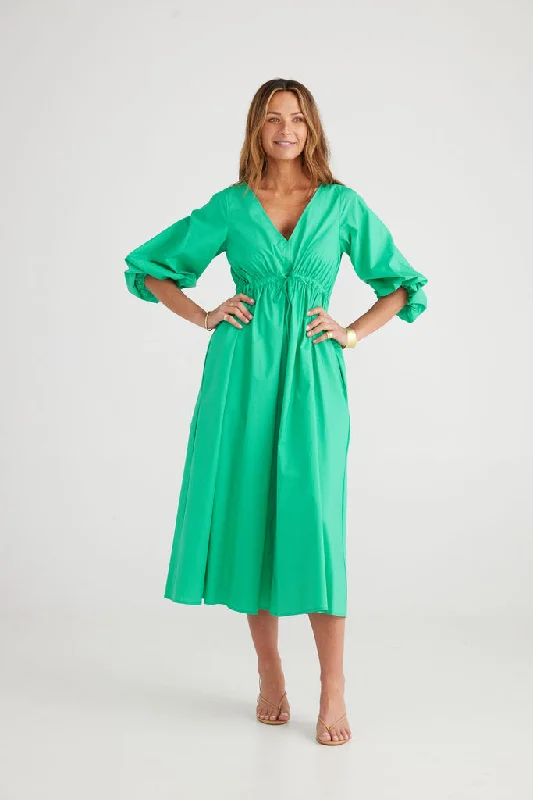 Ruffled Women Dress with Multiple Layers for a Playful and Girly StyleBrave+True Sunshine Dress Green Ruffled Women Dress with Multiple Layers for a Playful and Girly StyleBrave+True Sunshine Dress Green