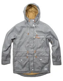 Women's cropped down jackets in bold colors for a sporty and fashionable winter outfitCLWR Up Parka Grey Snowboard Jacket
