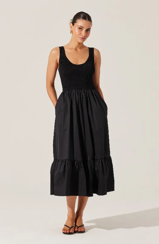 Wrap - Style Women Dress with Adjustable Fit for All Body TypesMixed Media Midi Dress Wrap - Style Women Dress with Adjustable Fit for All Body TypesMixed Media Midi Dress
