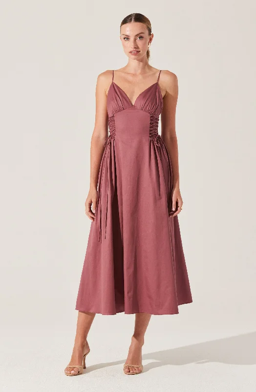Empire Waist Women Dress to Accentuate the Bust and Conceal the WaistCorset Side Lace-up Poplin Dress Empire Waist Women Dress to Accentuate the Bust and Conceal the WaistCorset Side Lace-up Poplin Dress