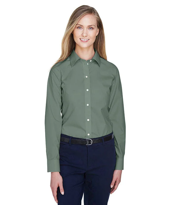 Women's sherpa - lined hoodie for extreme cold weather outdoor activitiesD620W - Devon & Jones Ladies Crown Woven Collection™ Solid Broadcloth Shirt | Dill Women's sherpa - lined hoodie for extreme cold weather outdoor activitiesD620W - Devon & Jones Ladies Crown Woven Collection™ Solid Broadcloth Shirt | Dill