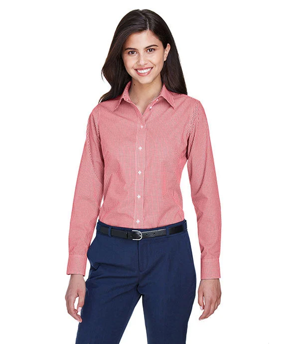 Women's graphic - printed sweatshirt featuring floral patterns for a feminine touchD640W - Devon & Jones Ladies Crown Woven Collection™ Gingham Check Shirt | Red Women's graphic - printed sweatshirt featuring floral patterns for a feminine touchD640W - Devon & Jones Ladies Crown Woven Collection™ Gingham Check Shirt | Red