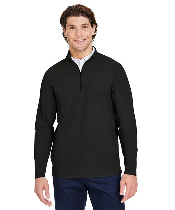 Women's zip - front sweatshirt with contrast stitching for a sporty aestheticDG410 - Devon & Jones CrownLux Performance® Mens Windsor Welded Quarter-Zip | Black Women's zip - front sweatshirt with contrast stitching for a sporty aestheticDG410 - Devon & Jones CrownLux Performance® Mens Windsor Welded Quarter-Zip | Black