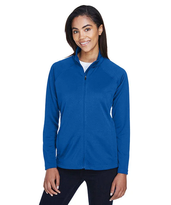 Women's tie - front hoodie in a lightweight fabric for summer layeringDG420W - Devon & Jones Ladies Stretch Tech-Shell® Compass Full-Zip | True Royal Women's tie - front hoodie in a lightweight fabric for summer layeringDG420W - Devon & Jones Ladies Stretch Tech-Shell® Compass Full-Zip | True Royal