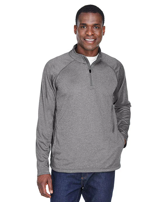 Women's zip - up sweatshirt in pastel blue for a soft and stylish outfitDG440 - Devon & Jones Mens Stretch Tech-Shell® Compass Quarter-Zip | Dark Grey Heather Women's zip - up sweatshirt in pastel blue for a soft and stylish outfitDG440 - Devon & Jones Mens Stretch Tech-Shell® Compass Quarter-Zip | Dark Grey Heather