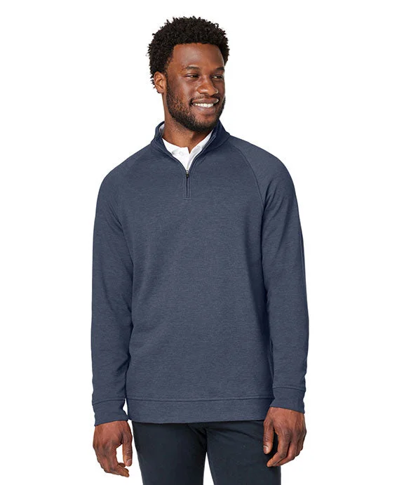 Women's fleece - lined hoodie with thumbholes for warmth in winterDG481 - Devon & Jones New Classics® Mens Charleston Quarter-Zip | Navy Melange Women's fleece - lined hoodie with thumbholes for warmth in winterDG481 - Devon & Jones New Classics® Mens Charleston Quarter-Zip | Navy Melange