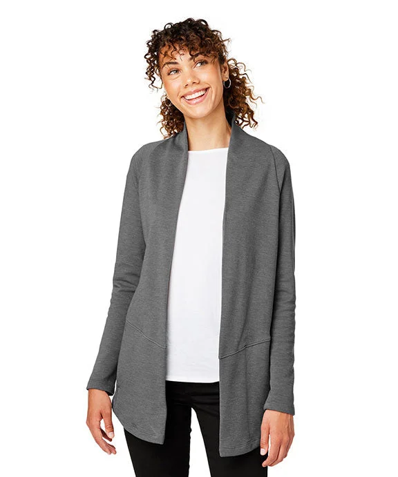 Women's pullover hoodie with a side slit for a modern and relaxed fitDG481W - Devon & Jones New Classics® Ladies Charleston Cardigan | Graphite Melange Women's pullover hoodie with a side slit for a modern and relaxed fitDG481W - Devon & Jones New Classics® Ladies Charleston Cardigan | Graphite Melange