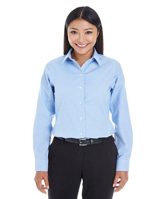 Women's long - sleeve cropped sweatshirt with ribbed cuffs for a snug fitDG532W - Devon & Jones Ladies Crown Woven Collection™ Royal Dobby Shirt | French Blue Women's long - sleeve cropped sweatshirt with ribbed cuffs for a snug fitDG532W - Devon & Jones Ladies Crown Woven Collection™ Royal Dobby Shirt | French Blue