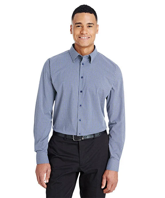 Women's zip - front sweatshirt with contrast stitching for a sporty aestheticDG535 - Devon & Jones CrownLux Performance™ Mens Tonal Mini Check Shirt | Navy Women's zip - front sweatshirt with contrast stitching for a sporty aestheticDG535 - Devon & Jones CrownLux Performance™ Mens Tonal Mini Check Shirt | Navy