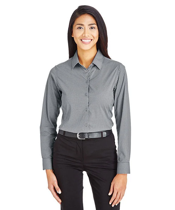 Women's hoodie with a glittery print for a glamorous and sparkly appearanceDG535W - Devon & Jones CrownLux Performance™ Ladies Tonal Mini Check Shirt | Graphite Women's hoodie with a glittery print for a glamorous and sparkly appearanceDG535W - Devon & Jones CrownLux Performance™ Ladies Tonal Mini Check Shirt | Graphite