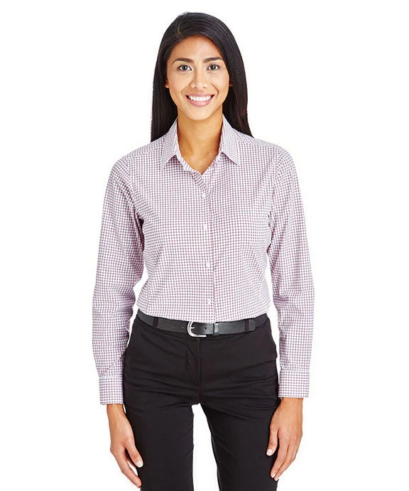 Women's long - sleeve cropped sweatshirt with ribbed cuffs for a snug fitDG540W - Devon & Jones CrownLux Performance™ Ladies Micro Windowpane Shirt Women's long - sleeve cropped sweatshirt with ribbed cuffs for a snug fitDG540W - Devon & Jones CrownLux Performance™ Ladies Micro Windowpane Shirt