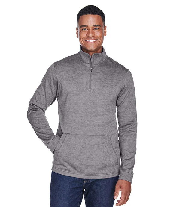 Women's mock - neck sweatshirt made of moisture - wicking material for fitness useDG798 - Devon & Jones Mens Newbury Mélange Fleece Quarter-Zip | Dark Grey Heather Women's mock - neck sweatshirt made of moisture - wicking material for fitness useDG798 - Devon & Jones Mens Newbury Mélange Fleece Quarter-Zip | Dark Grey Heather