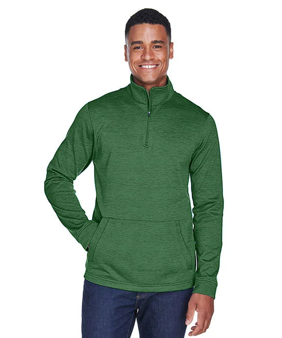 Women's color - block hoodie combining bold hues for a fashion - forward statementDG798 - Devon & Jones Mens Newbury Mélange Fleece Quarter-Zip | Forest Heather Women's color - block hoodie combining bold hues for a fashion - forward statementDG798 - Devon & Jones Mens Newbury Mélange Fleece Quarter-Zip | Forest Heather