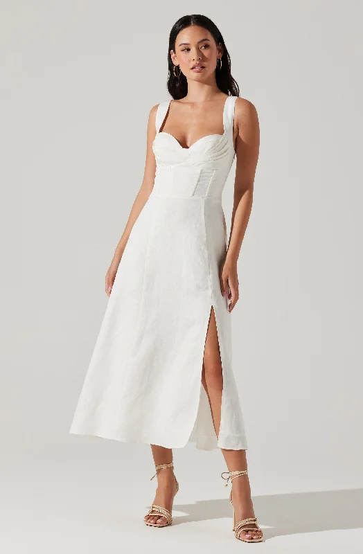 Ruffled Women Dress with Multiple Layers for a Playful and Girly StyleEstella Corset Midi Dress Ruffled Women Dress with Multiple Layers for a Playful and Girly StyleEstella Corset Midi Dress