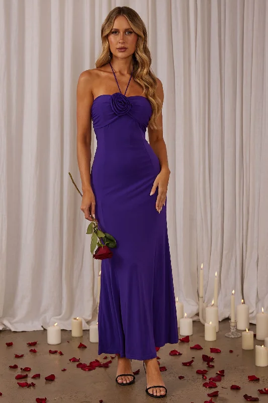 Lace - Embellished Women Dress for an Elegant and Sophisticated AppearanceEverina Rose Bust Midi Dress Purple Lace - Embellished Women Dress for an Elegant and Sophisticated AppearanceEverina Rose Bust Midi Dress Purple