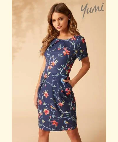 Strapless Women Dress with a Built - in Bra for Comfort and SupportFloral Pocket Detail Dress Strapless Women Dress with a Built - in Bra for Comfort and SupportFloral Pocket Detail Dress