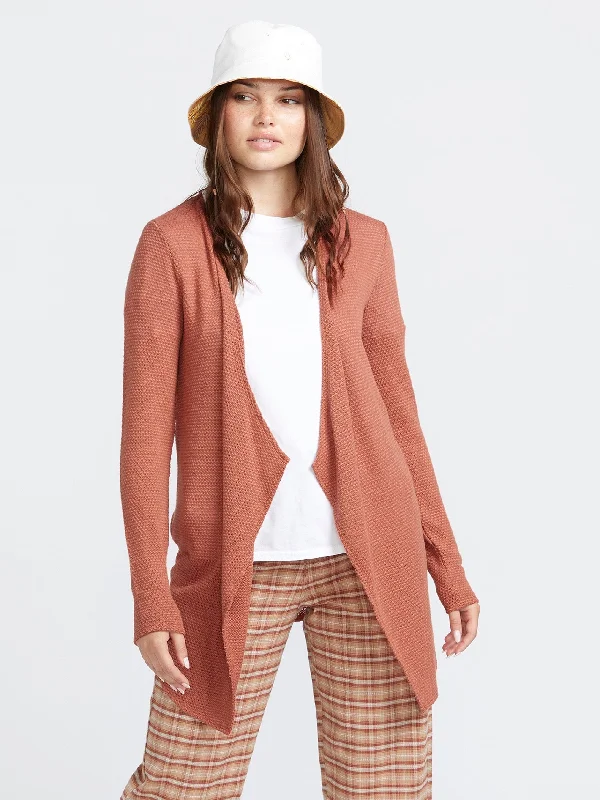 Women's military - style jackets with epaulets for a tough and fashionable appearanceGo Go Wrap Cardigan - Rosewood Women's military - style jackets with epaulets for a tough and fashionable appearanceGo Go Wrap Cardigan - Rosewood