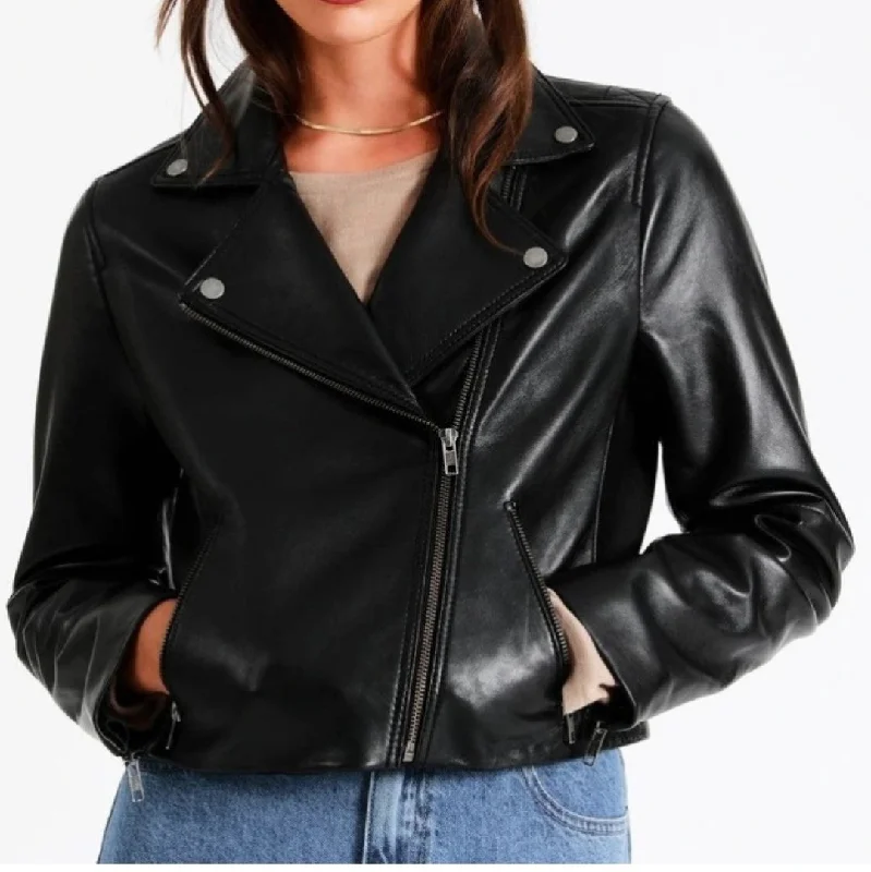 Women's denim jackets with distressed details for a casual and edgy lookHigh Quality Sheep Leather Jacket For Women Women's denim jackets with distressed details for a casual and edgy lookHigh Quality Sheep Leather Jacket For Women