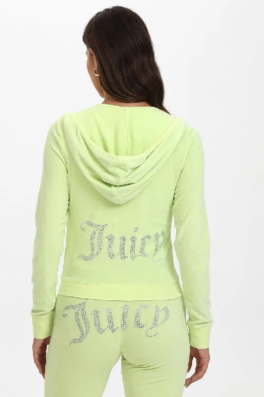 Women's sherpa - lined hoodie for extreme cold weather outdoor activitiesBig Bling Towel Terry Zip Hoodie