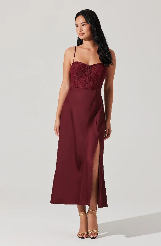 Shift Women Dress with a Simple and Classic Design for Everyday WearLace Bustier Midi Dress Shift Women Dress with a Simple and Classic Design for Everyday WearLace Bustier Midi Dress