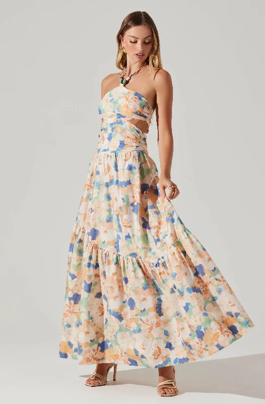Wrap - Style Women Dress with Adjustable Fit for All Body TypesLinnea Halter Maxi Dress Wrap - Style Women Dress with Adjustable Fit for All Body TypesLinnea Halter Maxi Dress