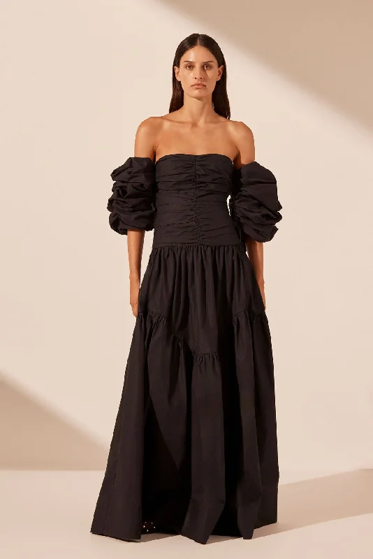 Shift Women Dress with a Simple and Classic Design for Everyday WearMAIORI CONTOUR RUCHED MAXI DRESS - BLACK Shift Women Dress with a Simple and Classic Design for Everyday WearMAIORI CONTOUR RUCHED MAXI DRESS - BLACK
