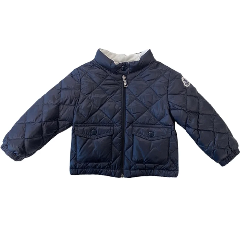 Women's cropped satin jackets in pastel shades for a glamorous evening outMoncler Binic Giubbotto Jacket Navy Women's cropped satin jackets in pastel shades for a glamorous evening outMoncler Binic Giubbotto Jacket Navy