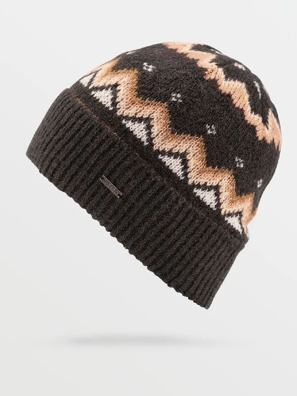 Women's moto jackets with a lace - up front for a unique and stylish touchNot Fairisle Beanie - Vintage Black Women's moto jackets with a lace - up front for a unique and stylish touchNot Fairisle Beanie - Vintage Black