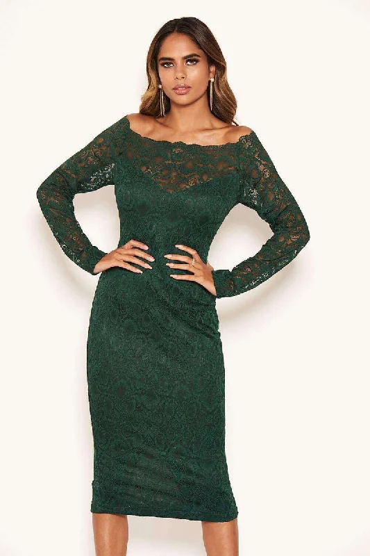 Printed Abstract Women Dress for a Modern and Artistic AppealOff Shoulder Lace Dress Green Printed Abstract Women Dress for a Modern and Artistic AppealOff Shoulder Lace Dress Green