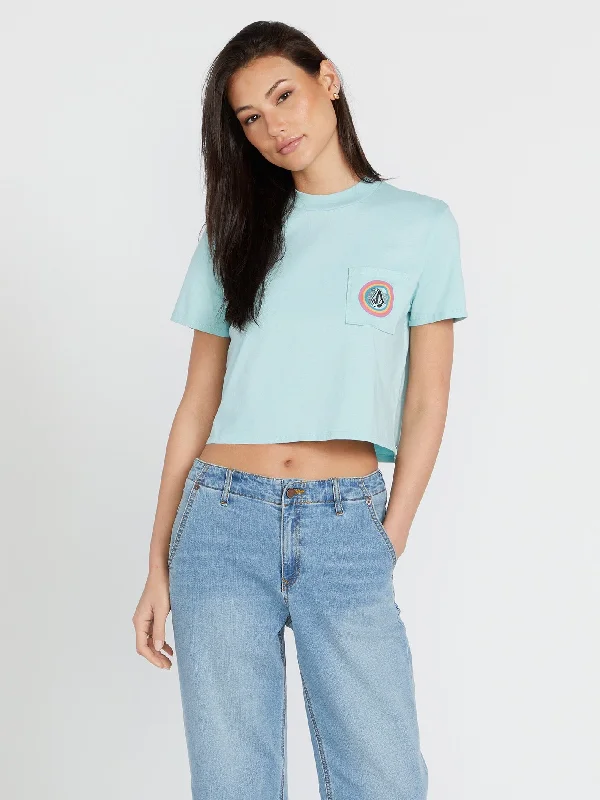 Women's bomber jackets with floral embroidery for a feminine and unique designPocket Dial Tee - Glacier Blue Women's bomber jackets with floral embroidery for a feminine and unique designPocket Dial Tee - Glacier Blue