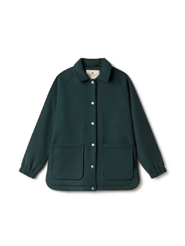 Women's cropped leather jackets with silver zippers for a punk - inspired outfitRamea - Washed Green Women's cropped leather jackets with silver zippers for a punk - inspired outfitRamea - Washed Green