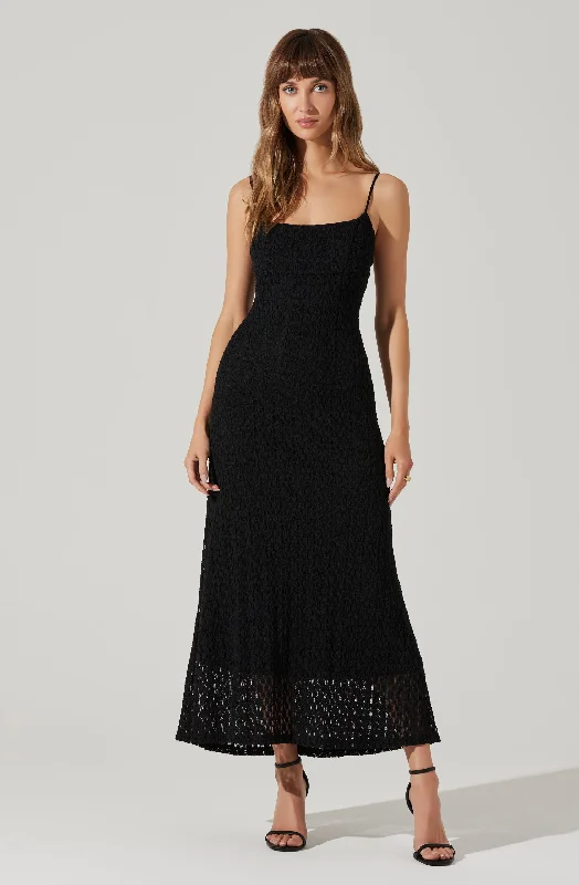 Lace - Embellished Women Dress for an Elegant and Sophisticated AppearanceRenaisse Textured Maxi Dress Lace - Embellished Women Dress for an Elegant and Sophisticated AppearanceRenaisse Textured Maxi Dress