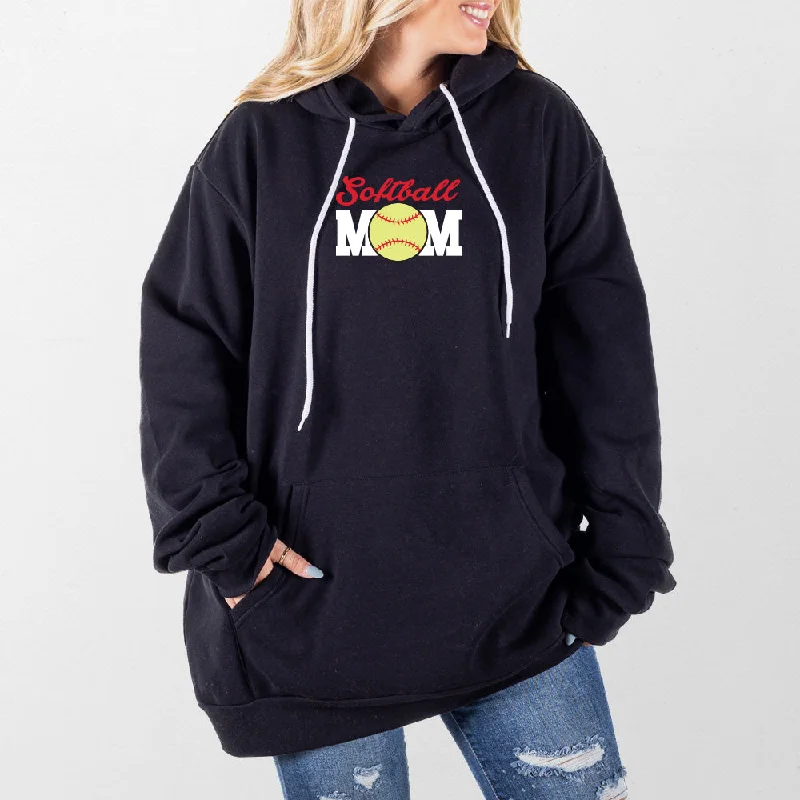 Women's graphic - printed sweatshirt featuring floral patterns for a feminine touchSoftball Mom Giant Hoodie Women's graphic - printed sweatshirt featuring floral patterns for a feminine touchSoftball Mom Giant Hoodie