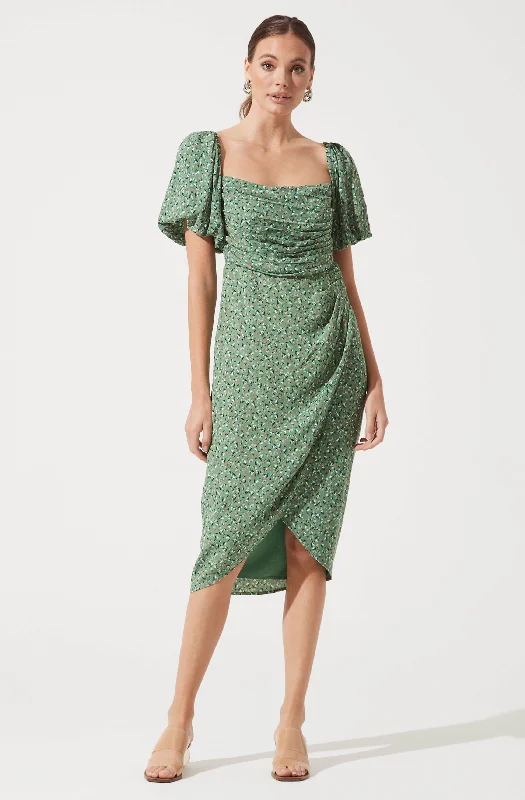 Lace - Embellished Women Dress for an Elegant and Sophisticated AppearanceSquare Neck Bubble Sleeve Dress Lace - Embellished Women Dress for an Elegant and Sophisticated AppearanceSquare Neck Bubble Sleeve Dress
