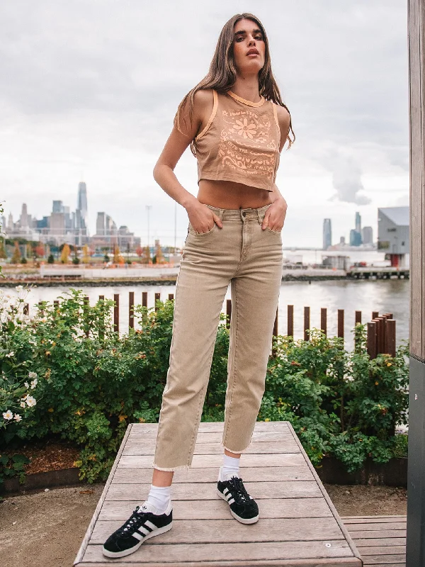 Women's cropped leather jackets with a fringe detail for a western - inspired outfitStone Step High Rise Pants - Mocha Women's cropped leather jackets with a fringe detail for a western - inspired outfitStone Step High Rise Pants - Mocha